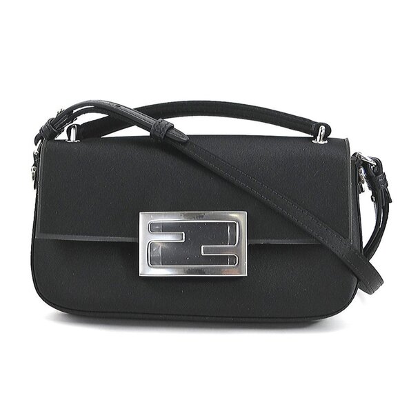 FENDI Black Leather Shoulder Bag - Picture 1 of 5